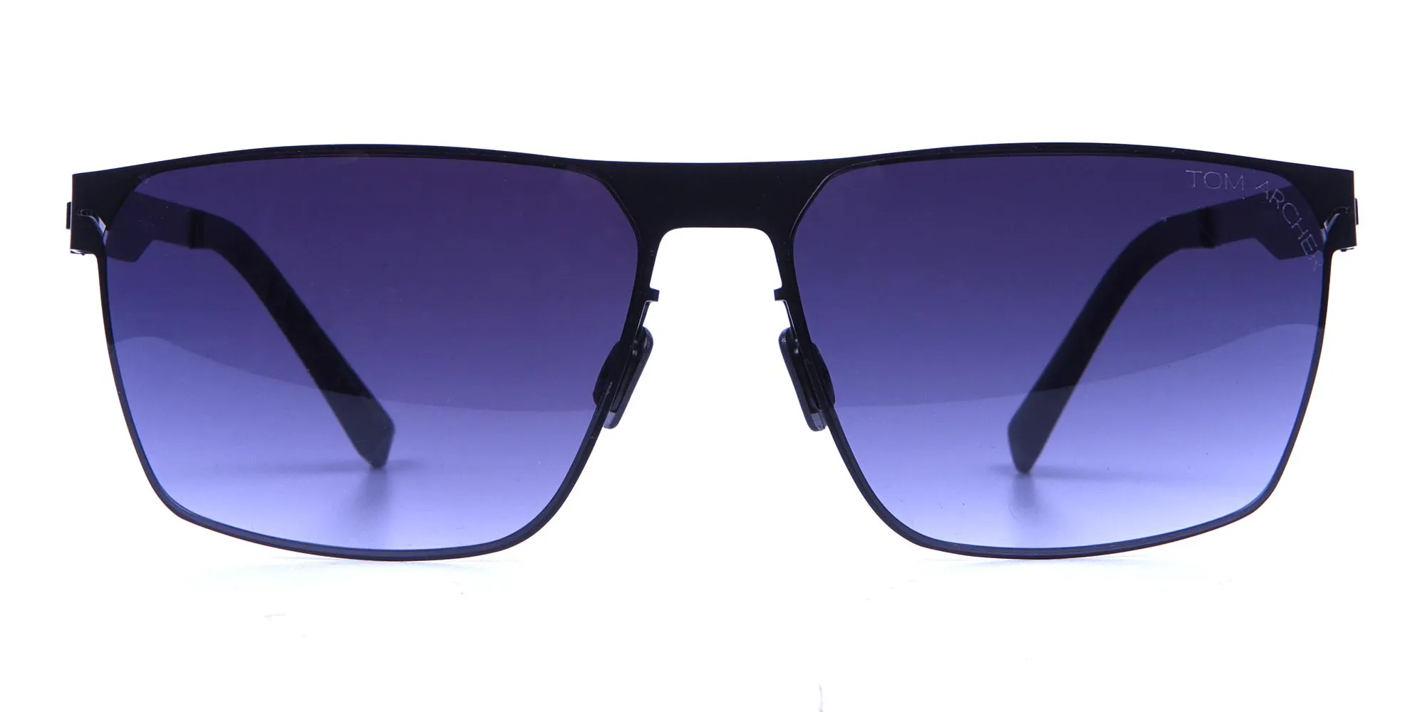 Sleek Bold Black Rectangular Sunglasses -1