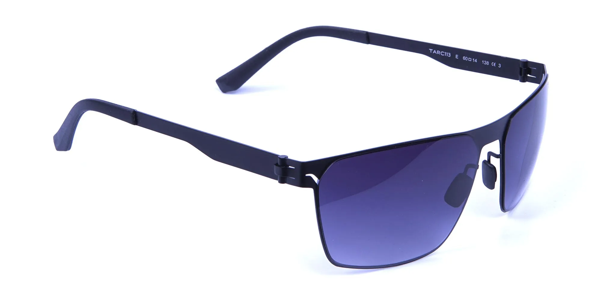 Sleek Bold Black Rectangular Sunglasses -1