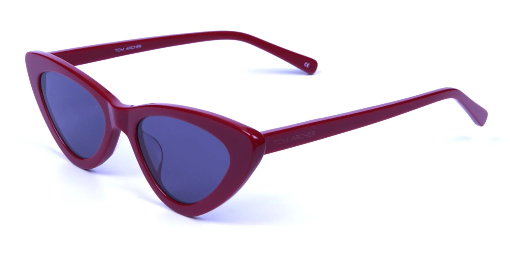 Small Frame Red Cat-Eye Sunglasses  -1