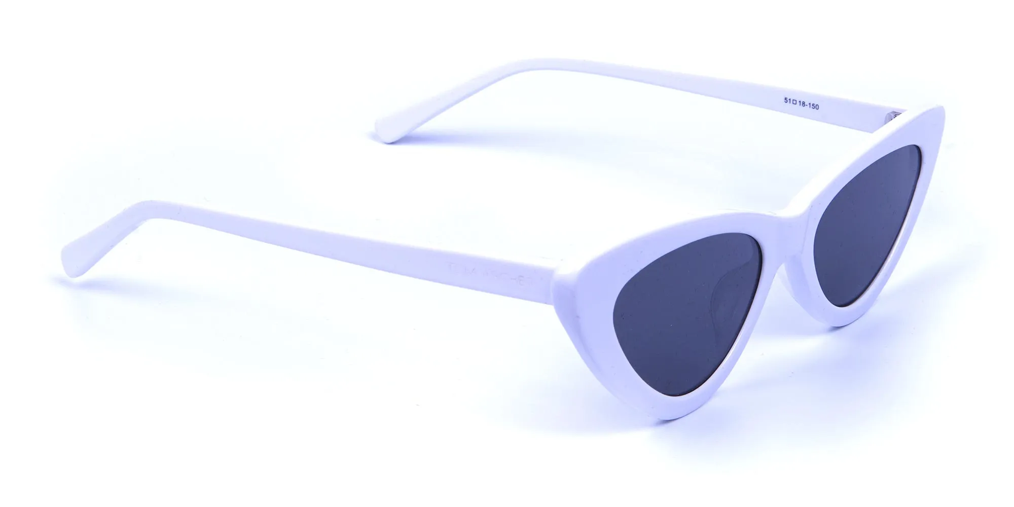 White Cat Eye Sunglasses - 1