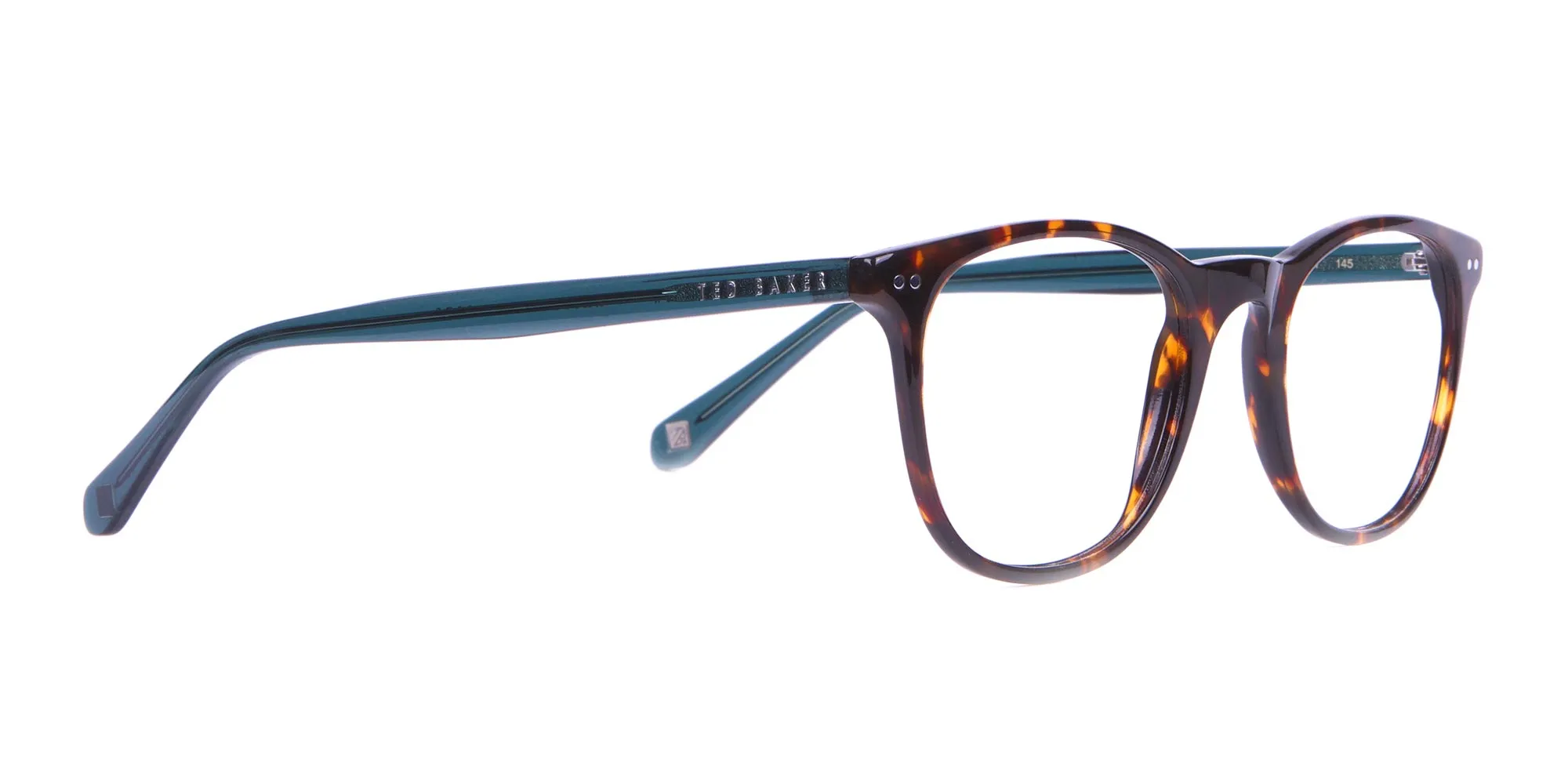 TED BAKER TB8120 Denny Round Glasses Tortoise & Teal-2