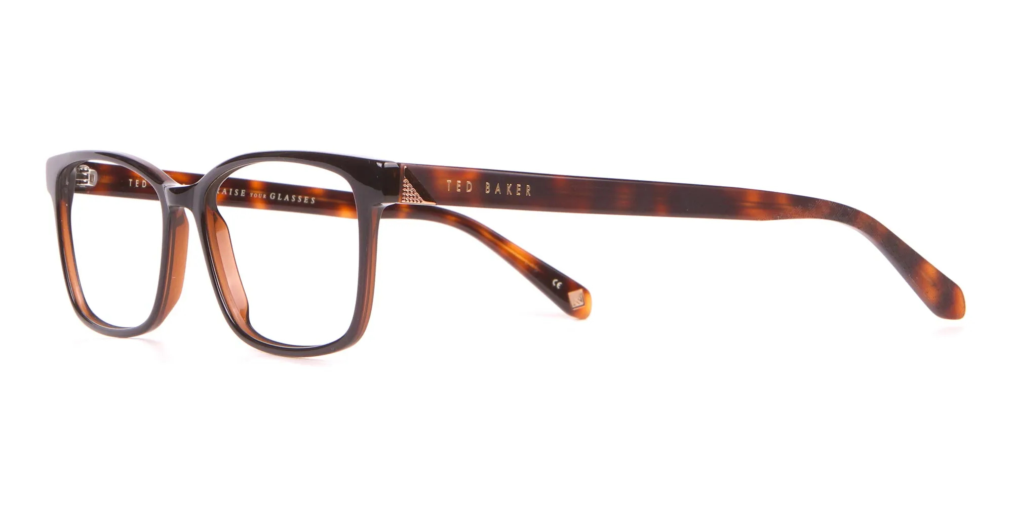 TED BAKER TB2810 FULLER Rectangular Glasses Black & Horn-2