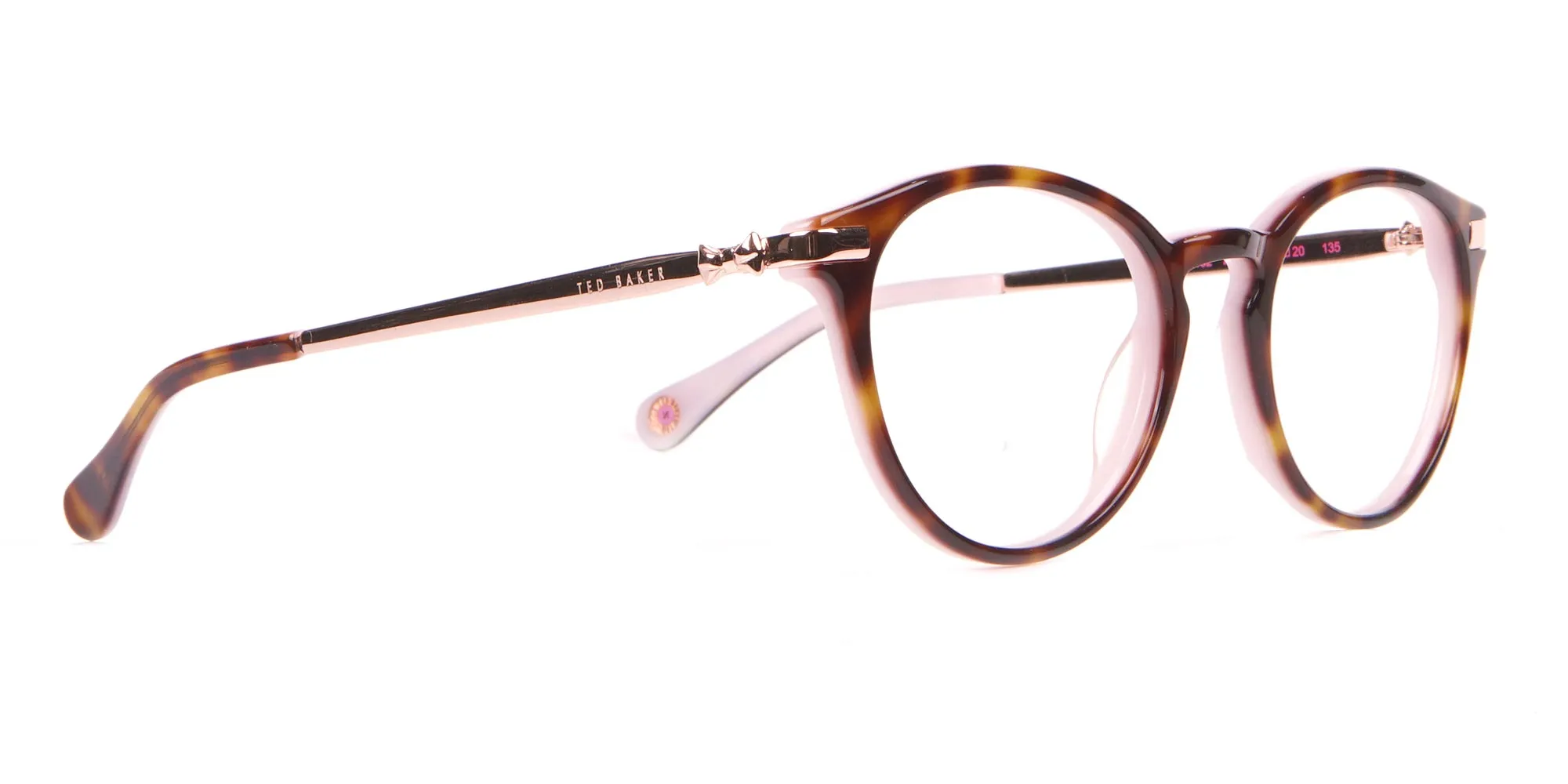 Ted Baker TB9132 Val Women Pink & Tortoise Round Glasses-2