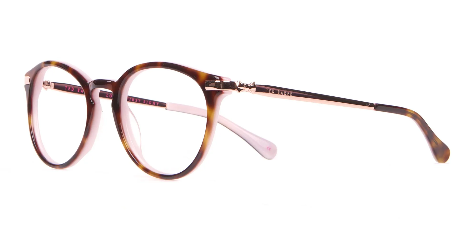 Ted Baker TB9132 Val Women Pink & Tortoise Round Glasses-2