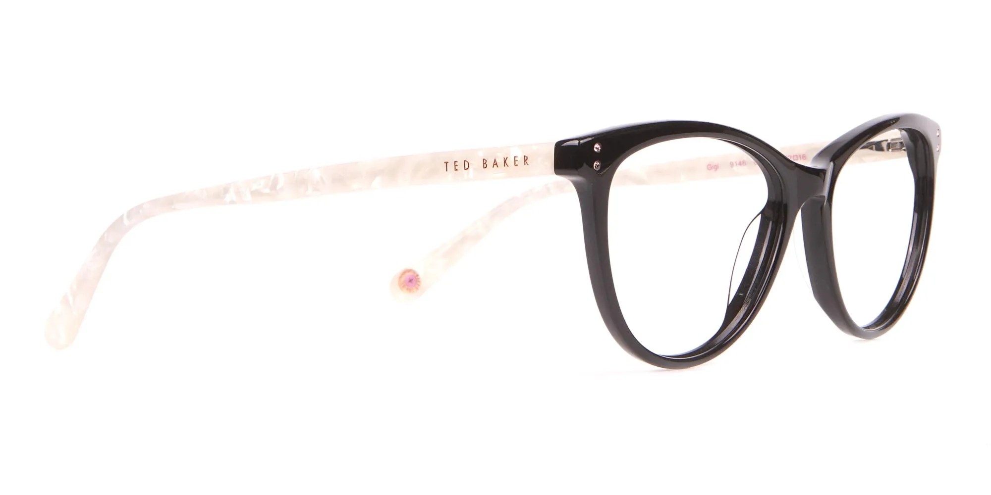 TED BAKER TB9146 Gigi Cat-Eye Glass Black & White Marble-2