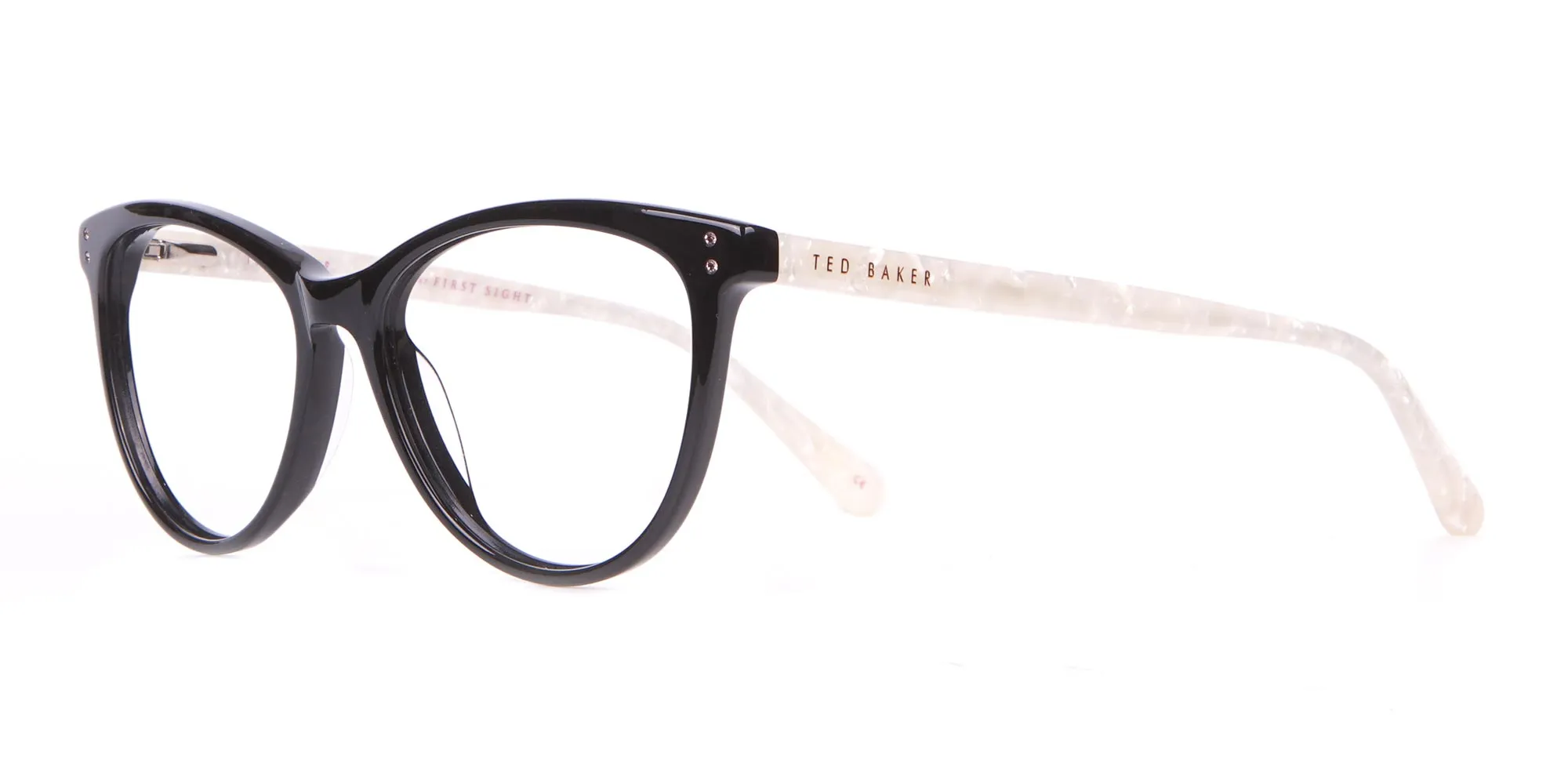 TED BAKER TB9146 Gigi Cat-Eye Glass Black & White Marble-2