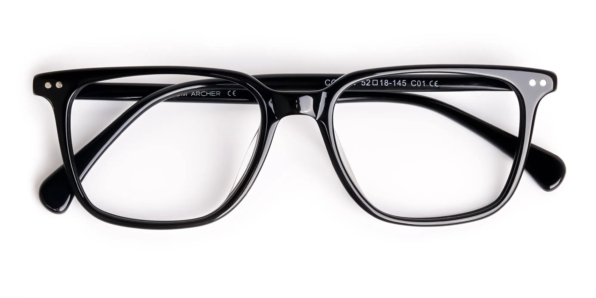 black rectangular full rim glasses frames-2