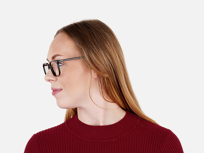 black rectangular wayfarer full rim glasses frames-1