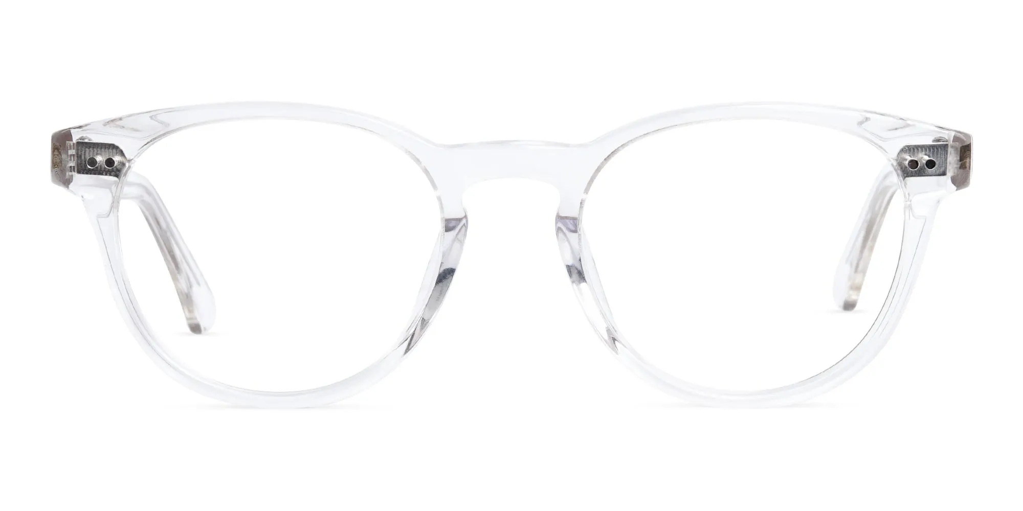 crystal clear and transparent full-rim round glasses frames-2