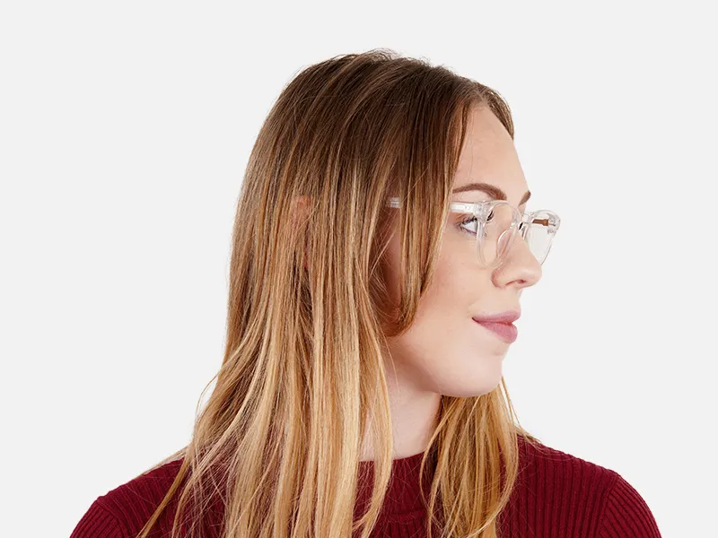 crystal clear and transparent full-rim round glasses frames-2