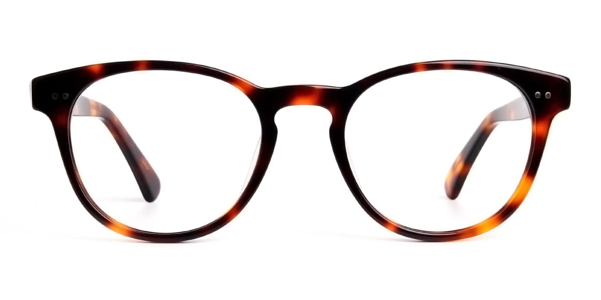 havana tortoise full-rim round glasses frames-2