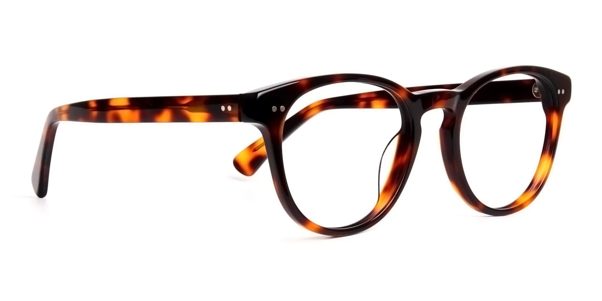 havana tortoise full-rim round glasses frames-2