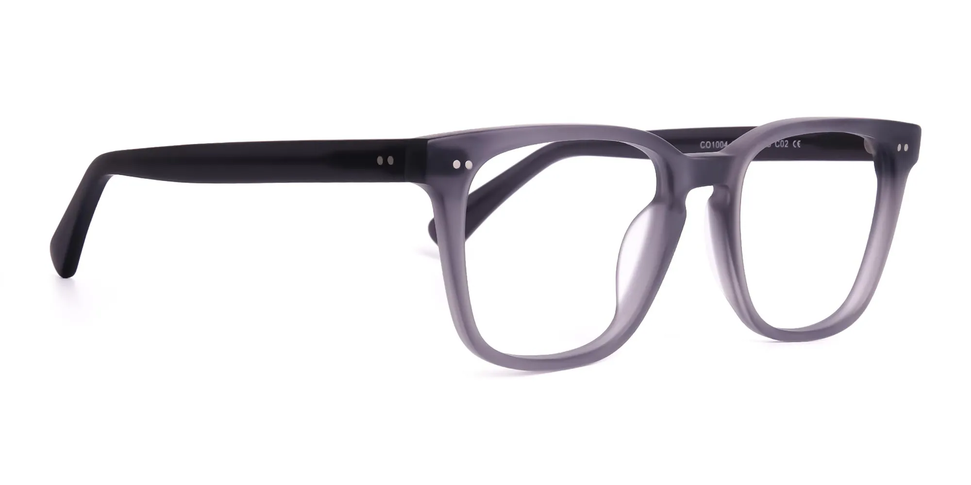 matte grey full rim wayfarer glasses frames-2