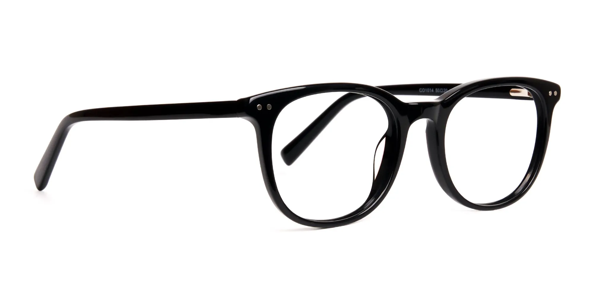 black acetate round wayfarer full rim glasses frames-2