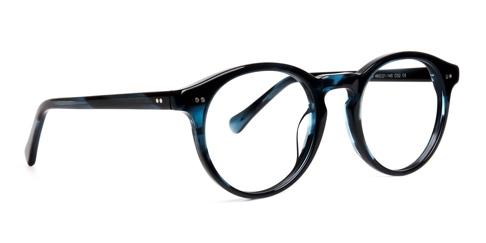 marble blue round fullrim glasses frames-2