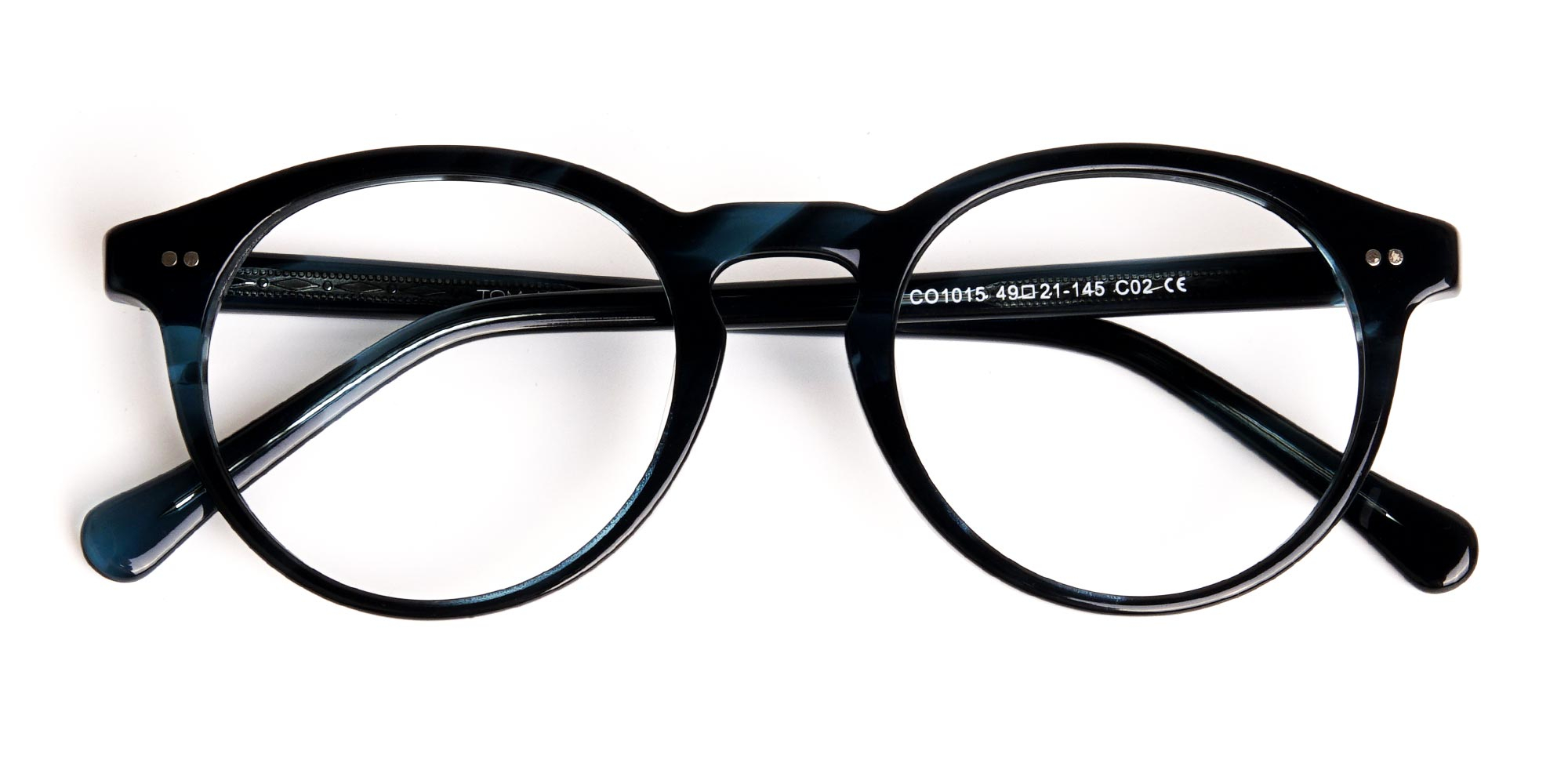 marble blue round fullrim glasses frames-1