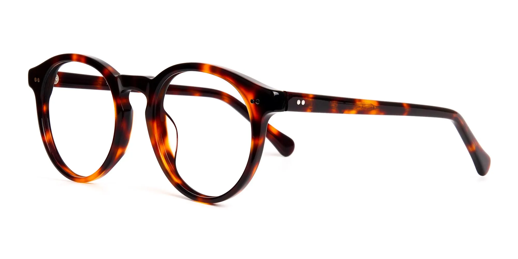 tortoise shell round full-rim glasses frames-2