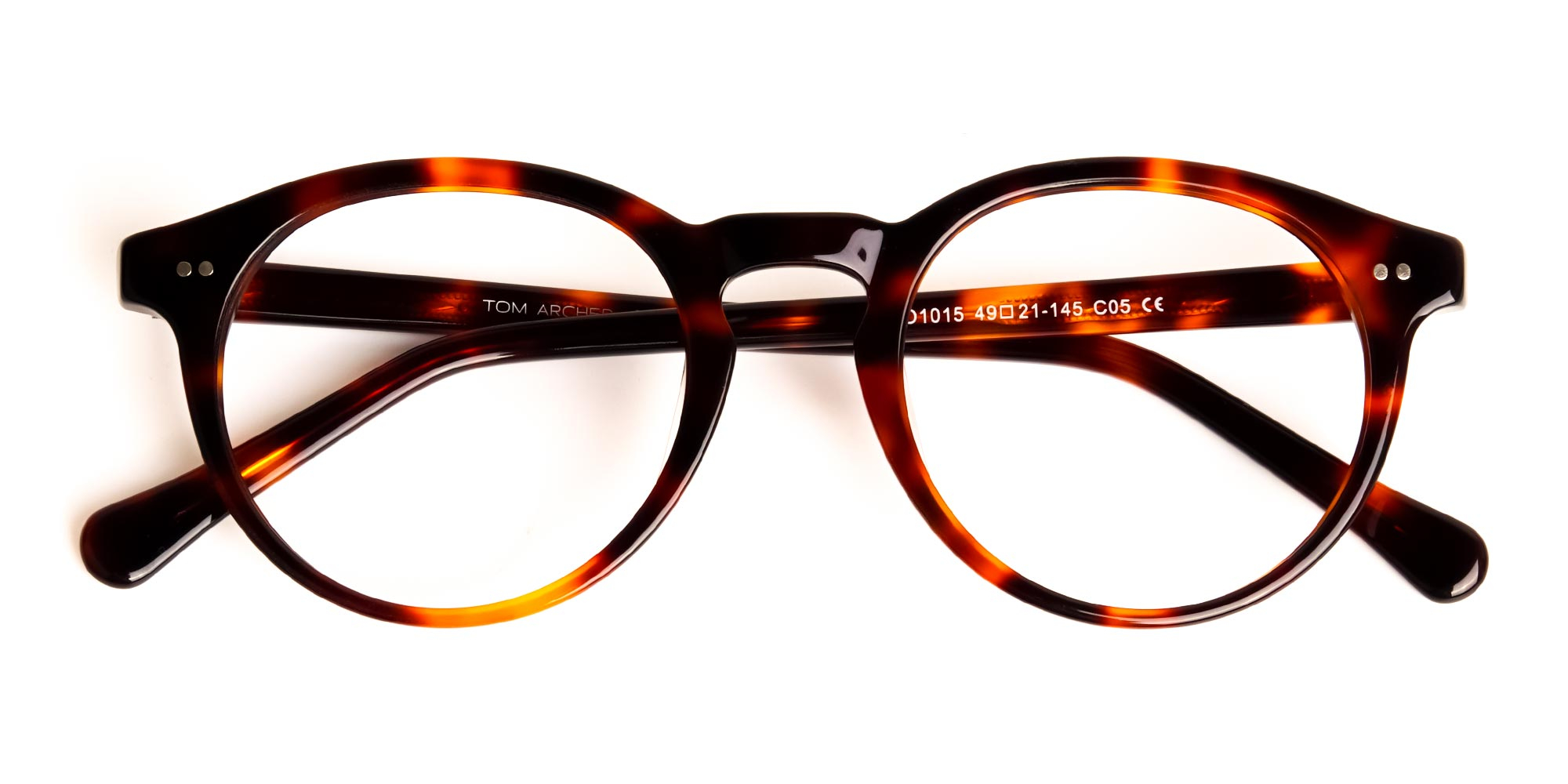 tortoise shell round full-rim glasses frames-1