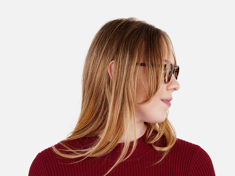 tortoise shell round full-rim glasses frames-1