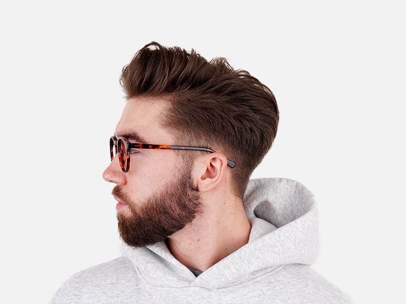 tortoise shell round full-rim glasses frames-1