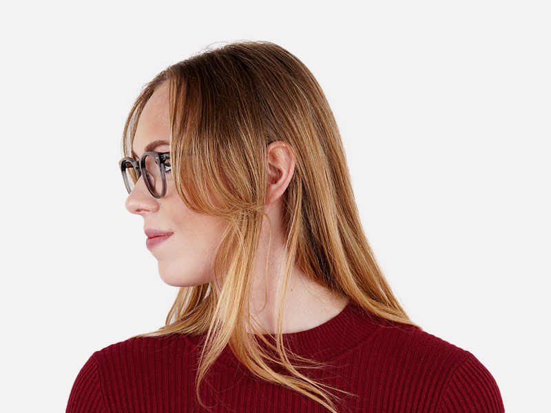 transparent grey round full rim glasses frames-1