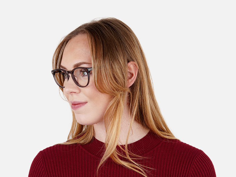 transparent grey round full rim glasses frames-1