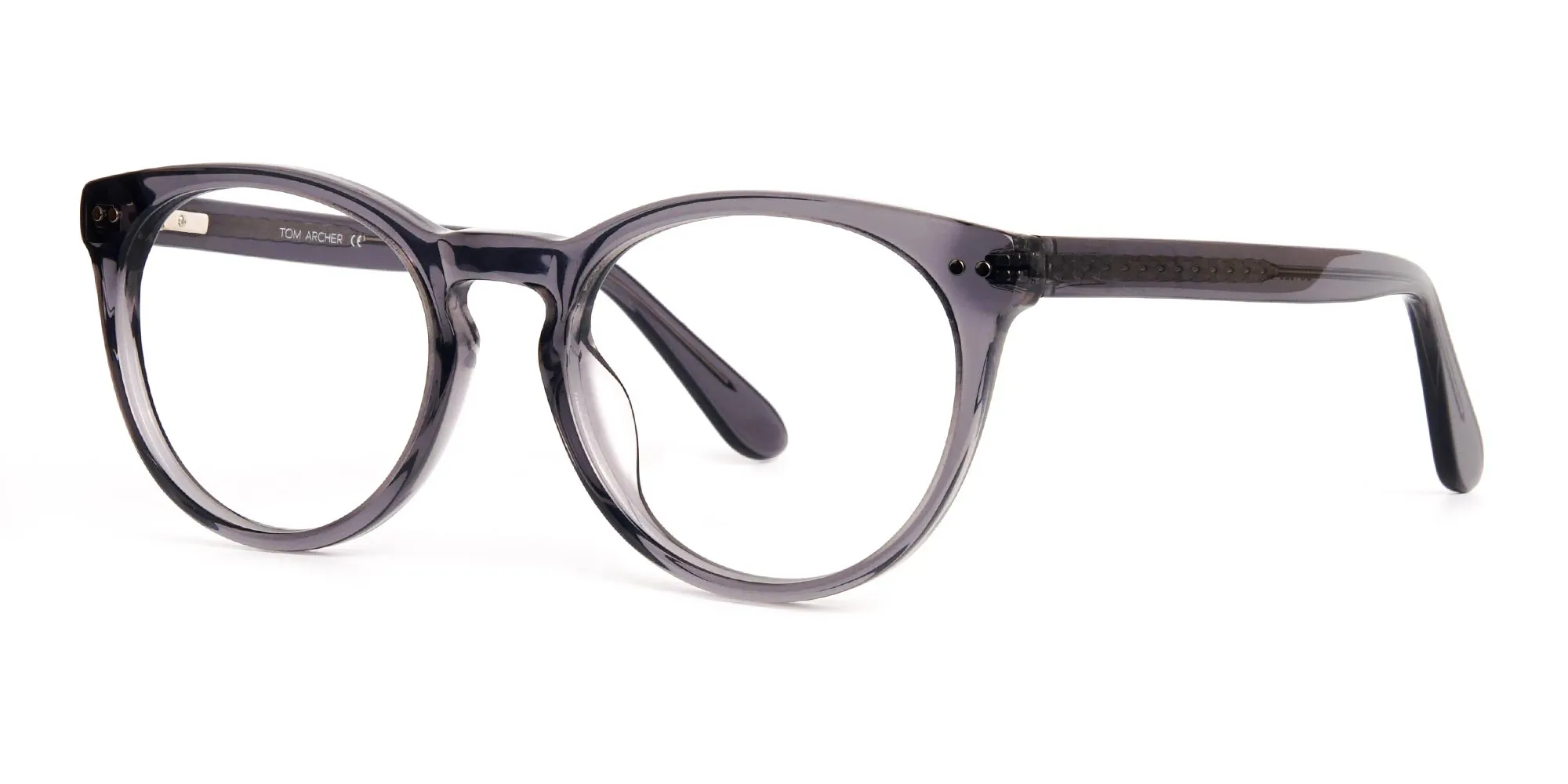 transparent grey round full rim glasses frames-2