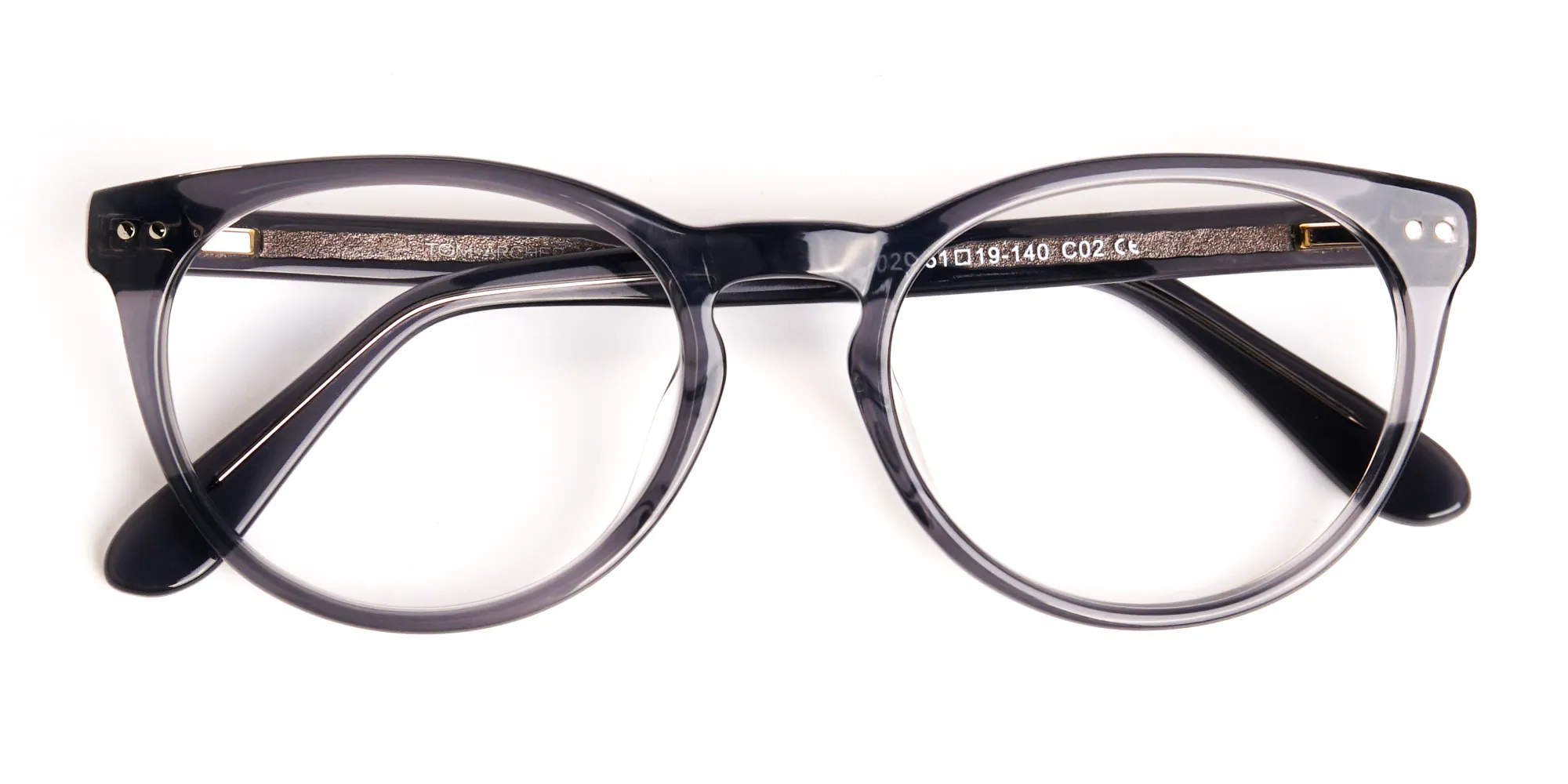 transparent grey round full rim glasses frames-2