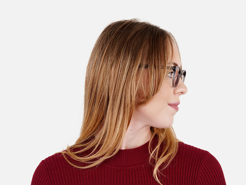 transparent grey round full rim glasses frames-1