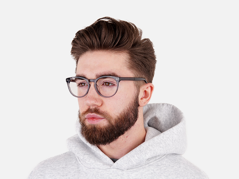 transparent grey round full rim glasses frames-1