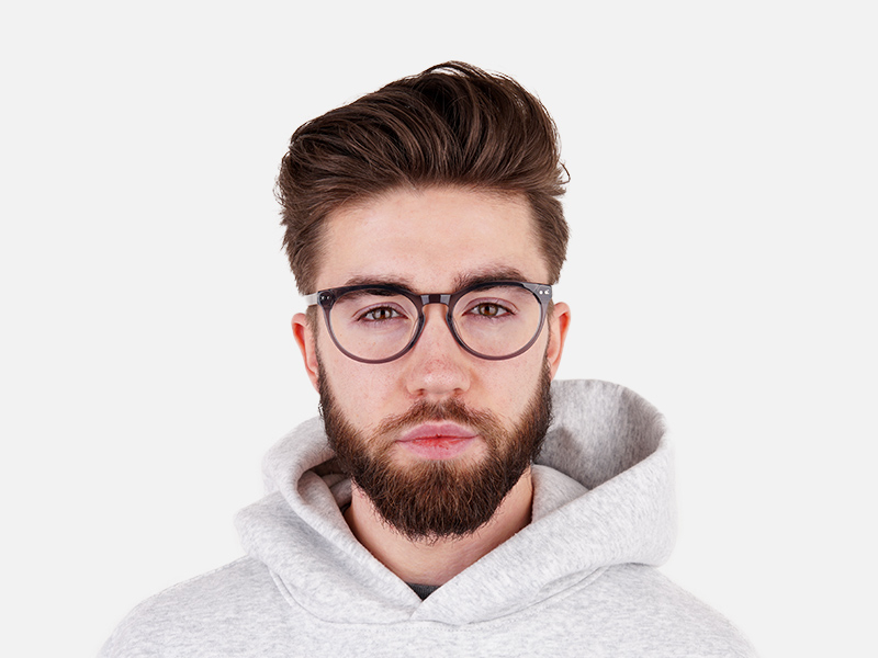 transparent grey round full rim glasses frames-1