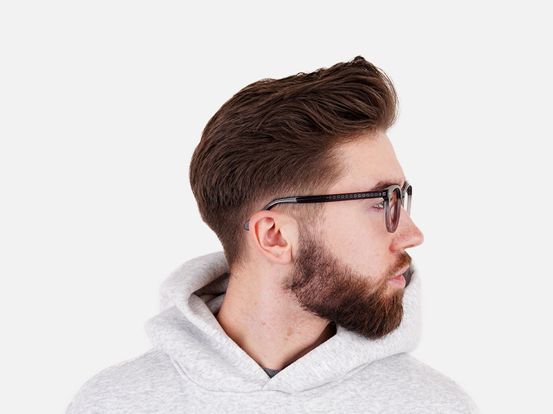 transparent grey round full rim glasses frames-1