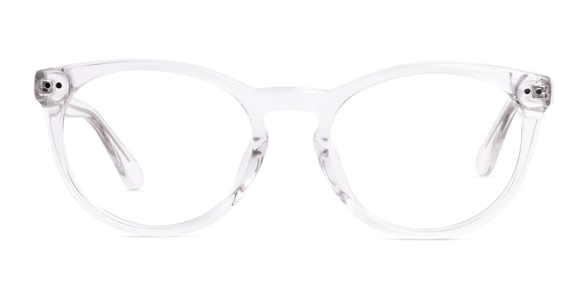 crystal clear or transparent round full rim glasses frames-2
