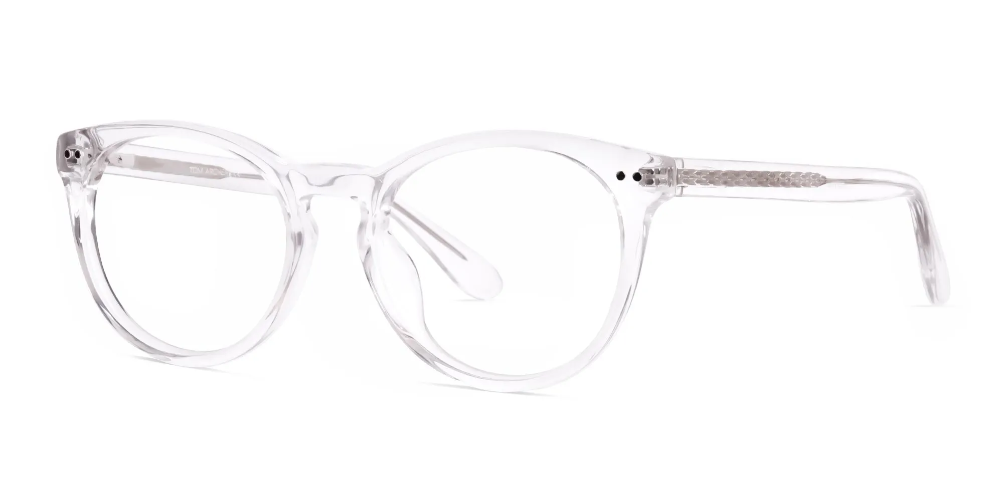 crystal clear or transparent round full rim glasses frames-2