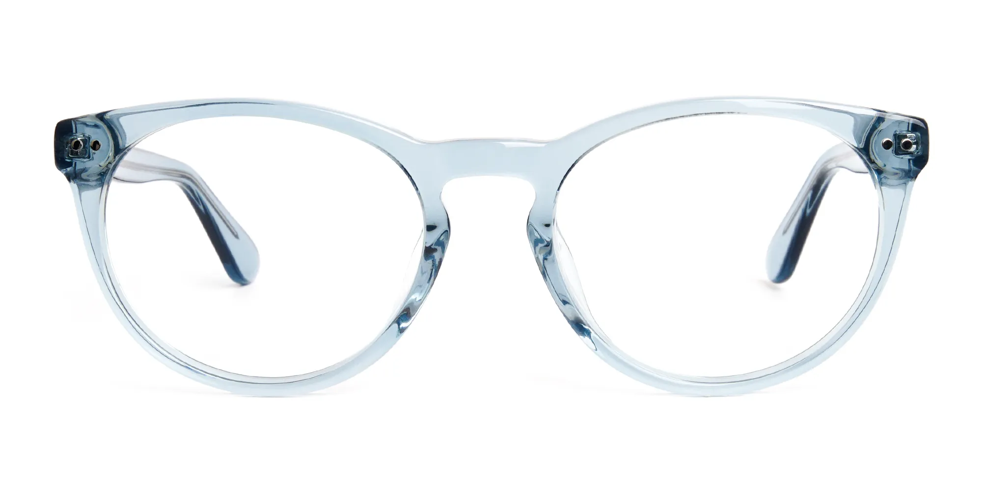transparent blue round full rim glasses frames-2