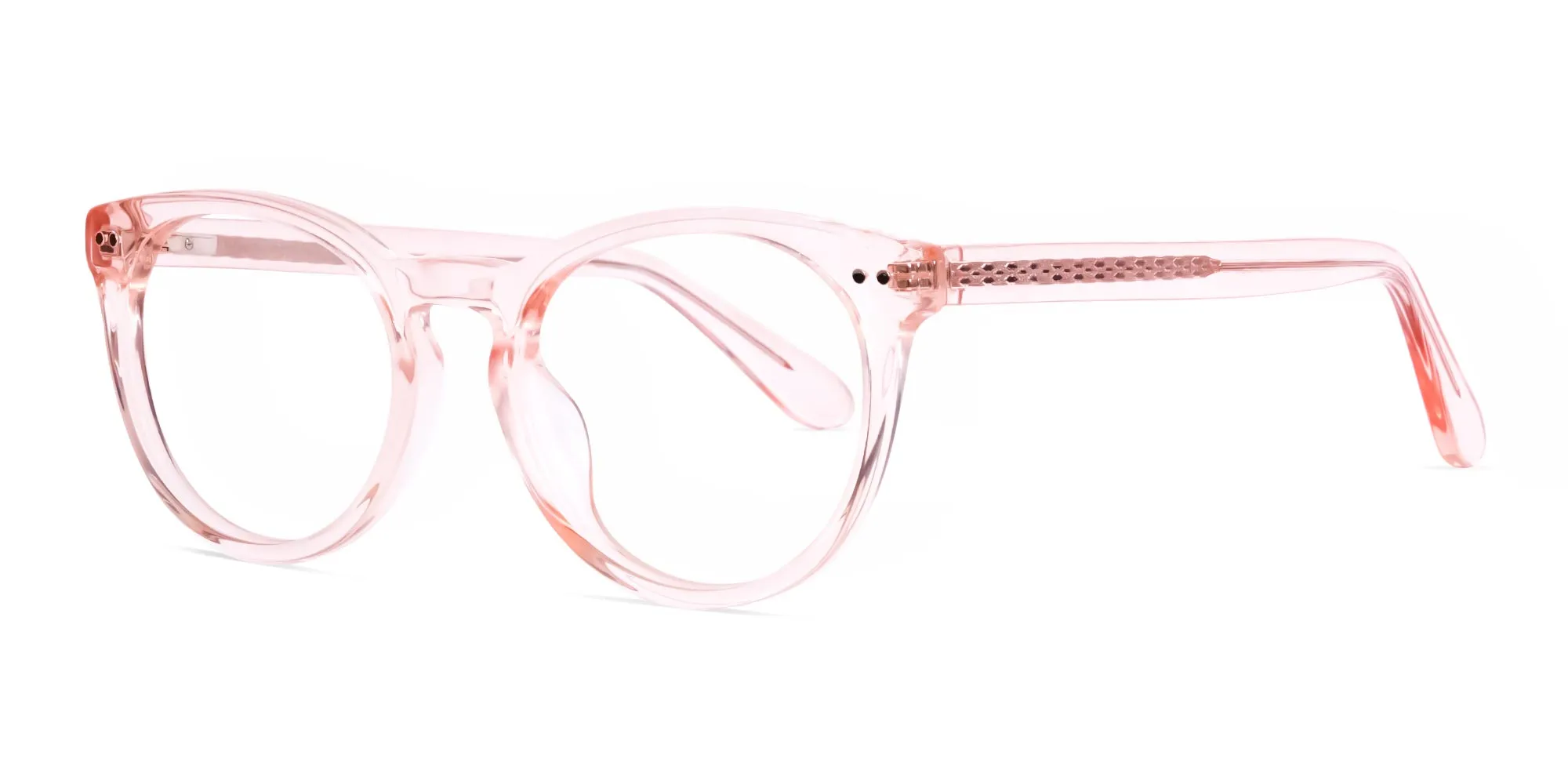 crytal clear or transparent nude and hot pink full rim glasses frames-2