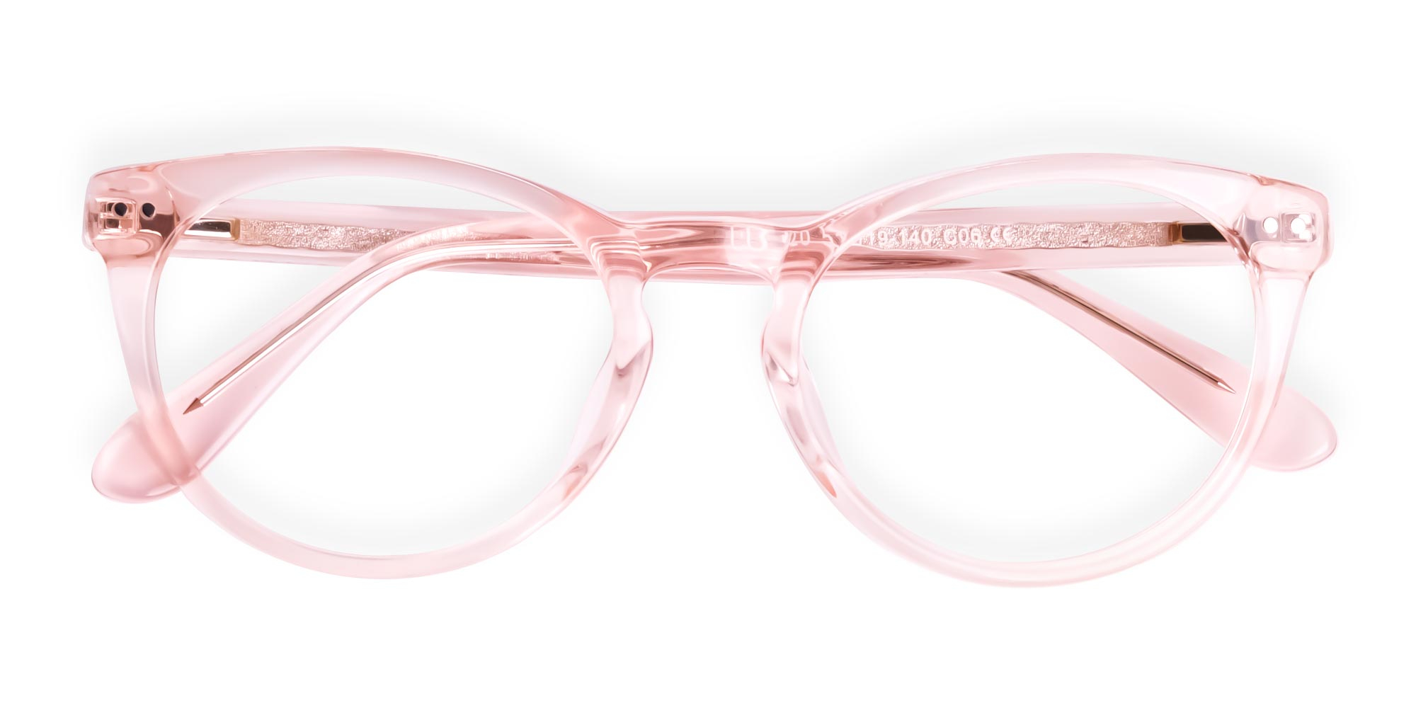 crytal clear or transparent nude and hot pink full rim glasses frames-1