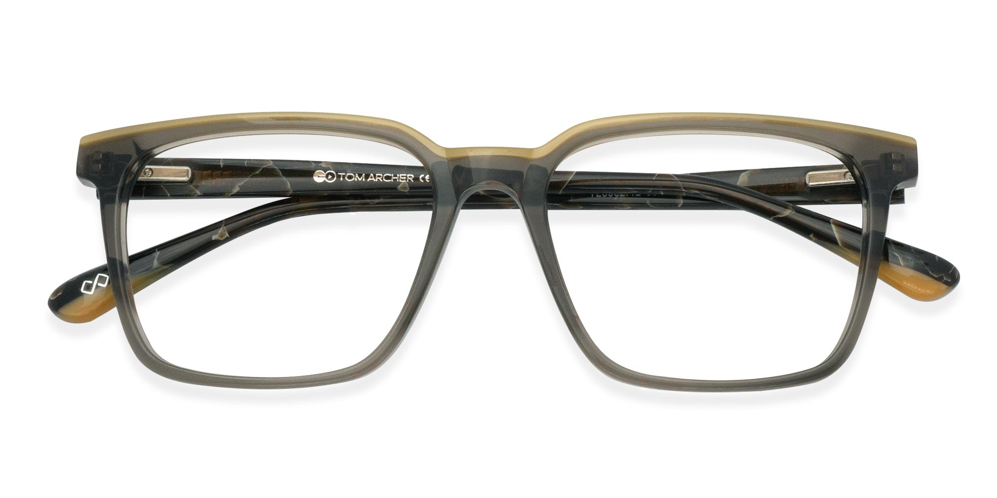 brown square full rim glasses-1