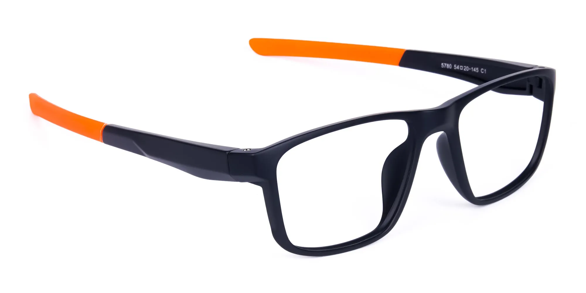 Black and Orange Clear Cycling Glasses-2