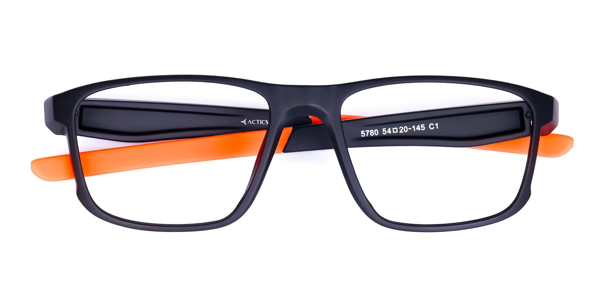 Black and Orange Clear Cycling Glasses-2