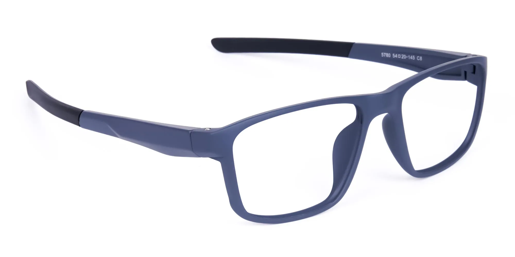 Matte Blue Rectangular Glasses For Golf - 2