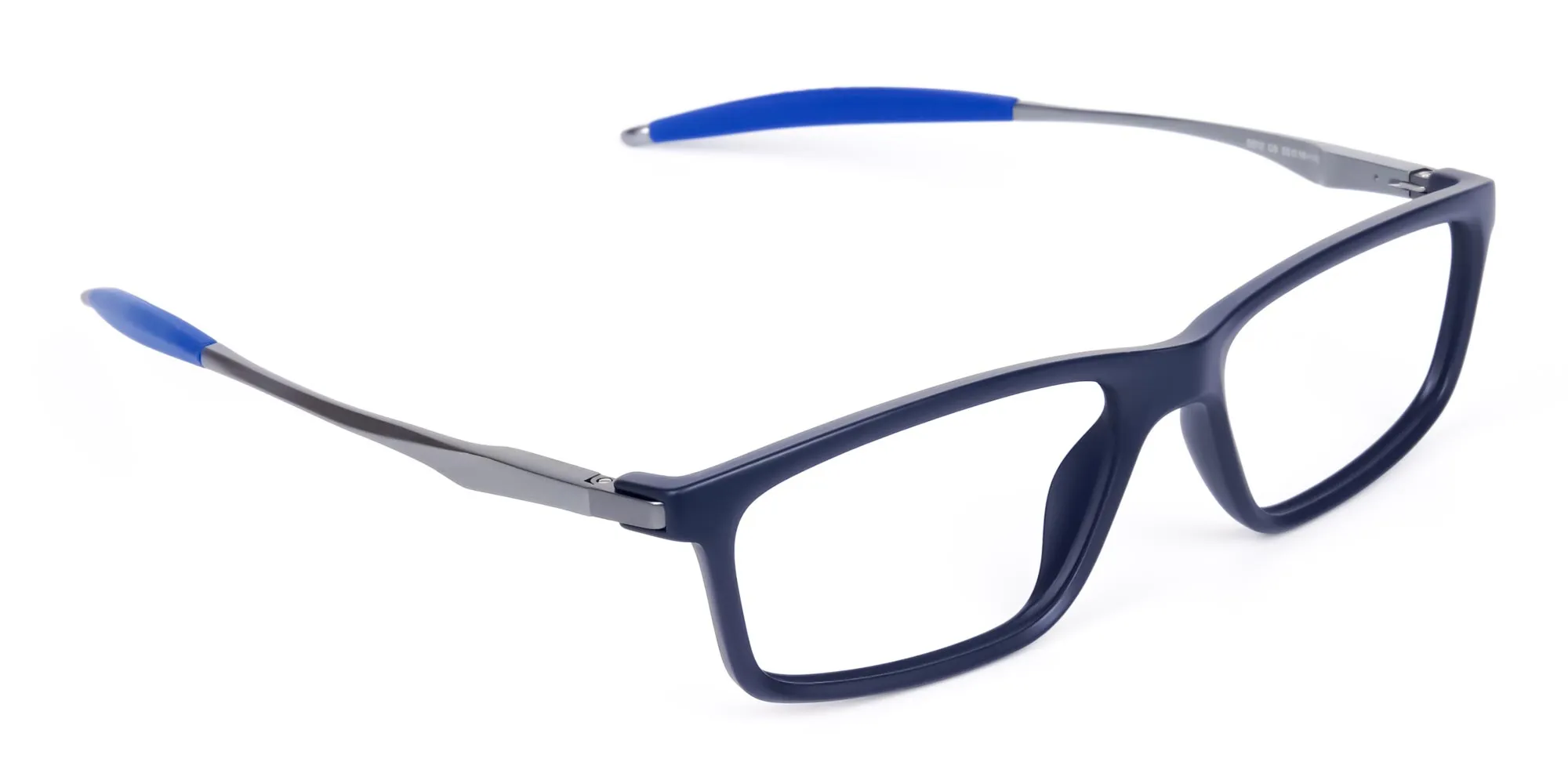 Rectangle Shape Blue Sports Glasses-2