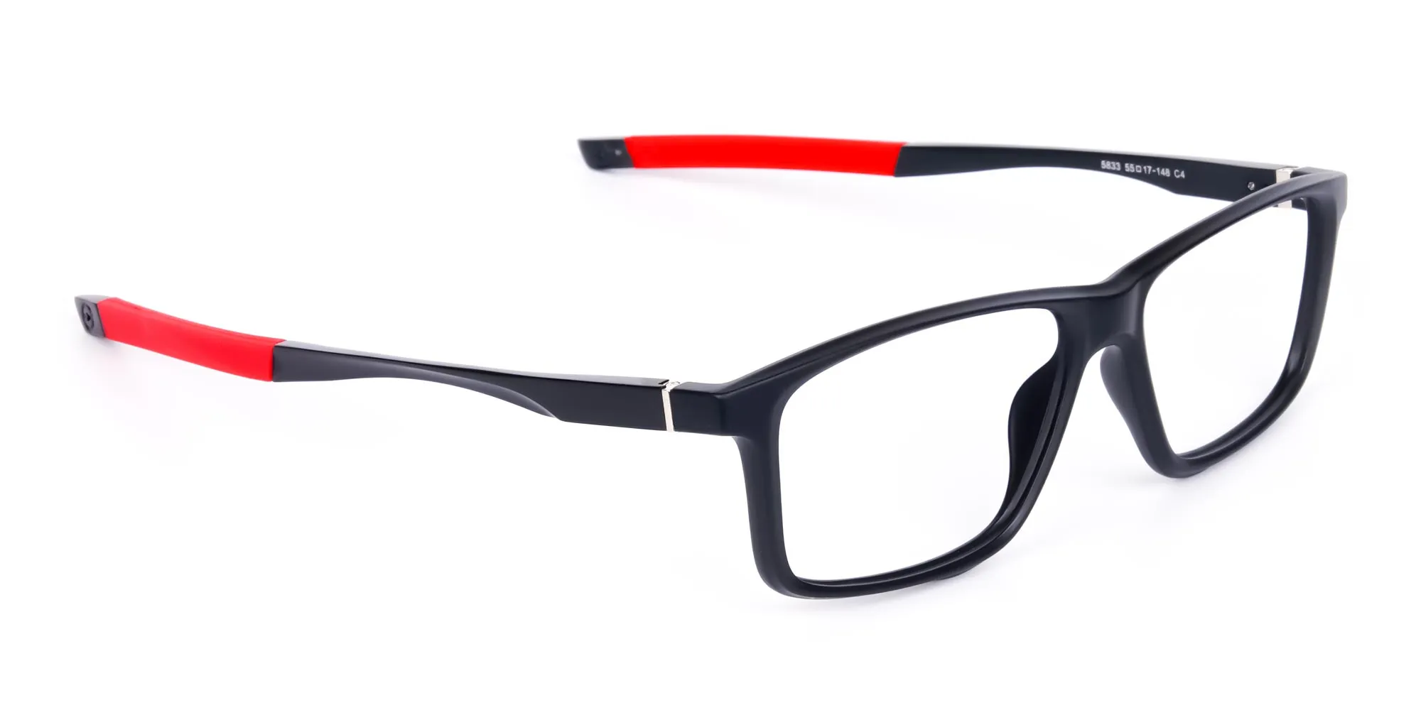 Black and Red Sports Glasses in Rectangle Shape-2