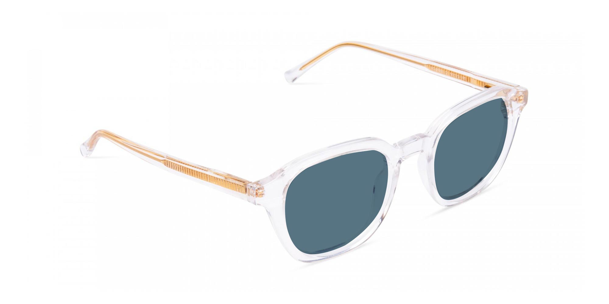 Crystal Clear Blue Tint Sunglasses-1