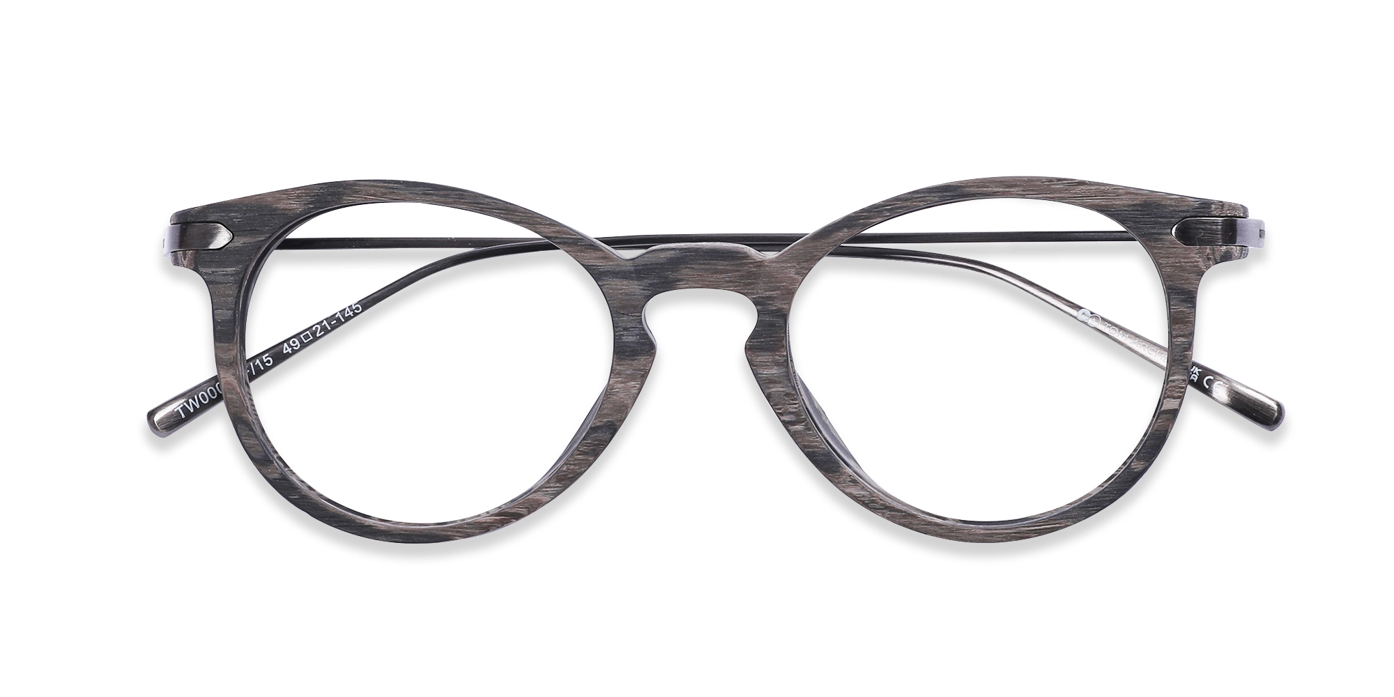 Oval Wood Frame Prescription Glasses 1