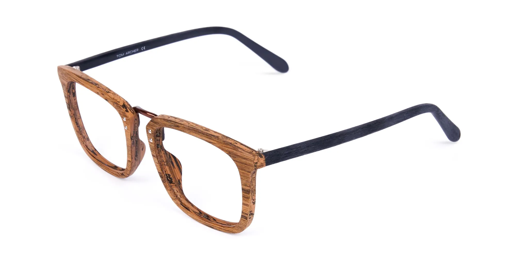 Elm Brown Full Rim Wooden Glasses-1