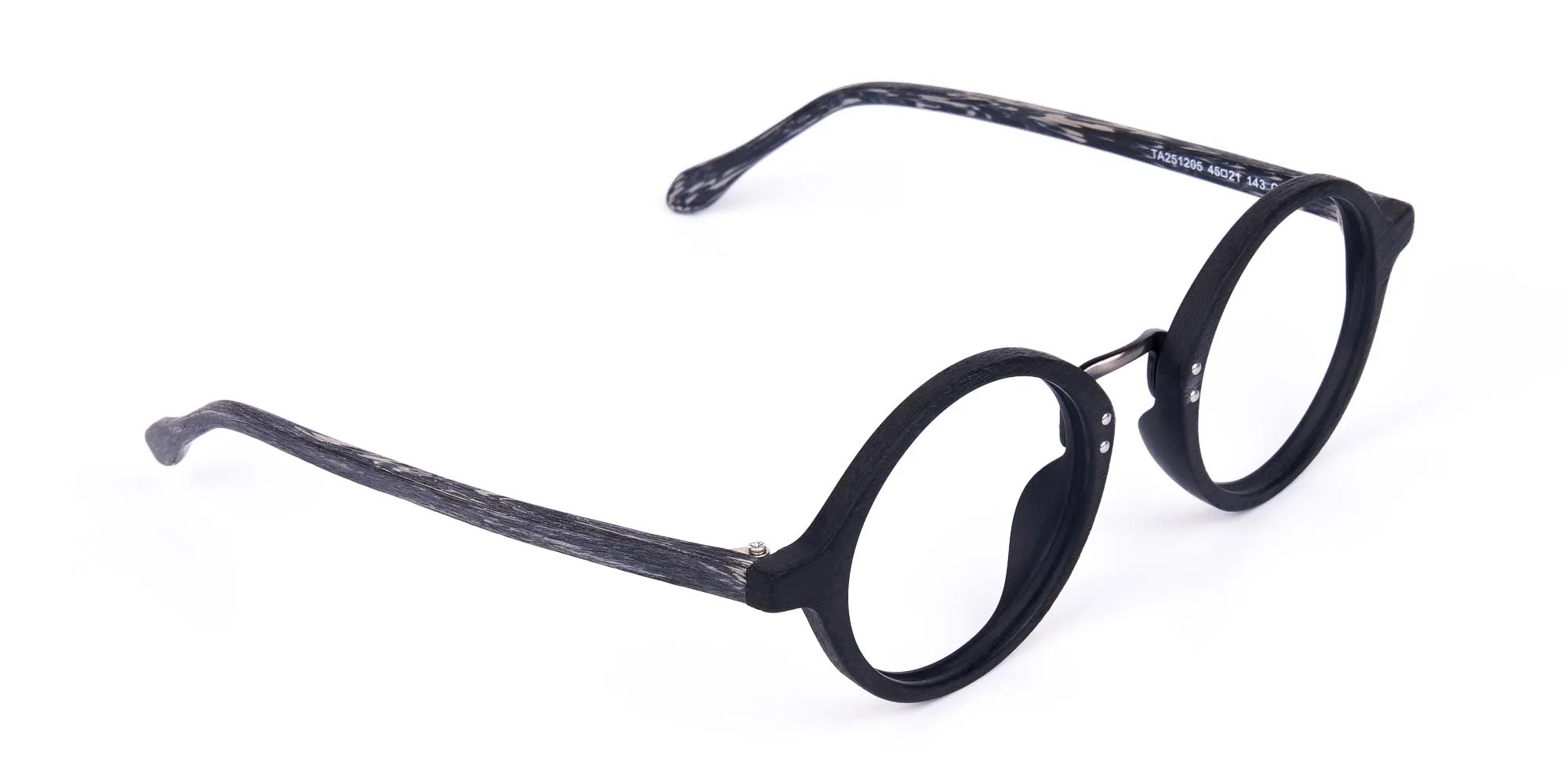 Black-Round-Full-Rim-Wooden-Glasses-2