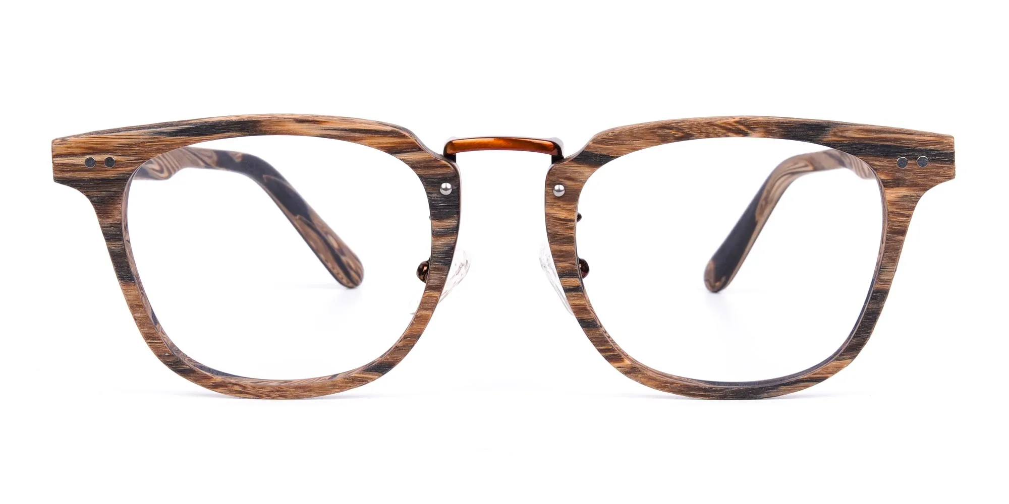 Walnut Brown Full Rim Wooden Glasses-2