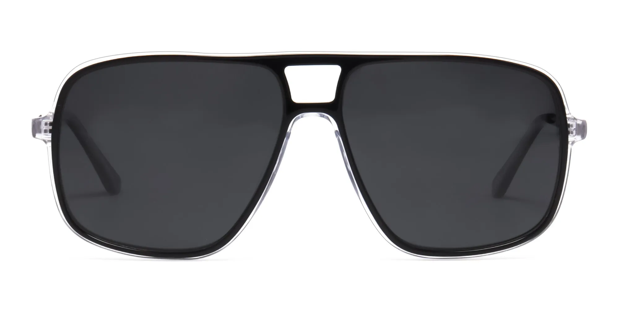 Buy Black Big Size Pilot Sunglasses - Polarised Lenses - Specscart