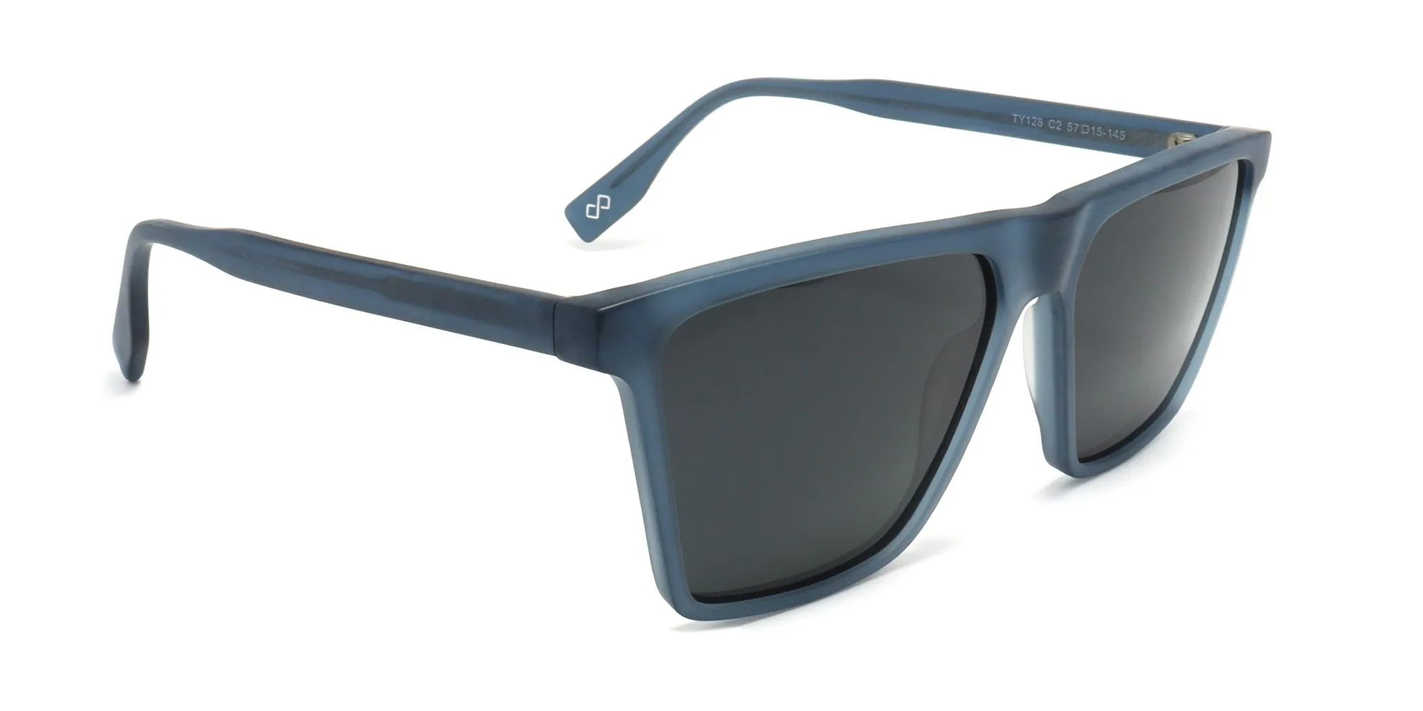 Thick Blue Square Frame Sunglasses-2